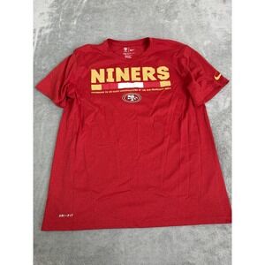 San Francisco 49ers Nike Dri-Fit Short Sleeve T Shirt Men's Size Large Red
